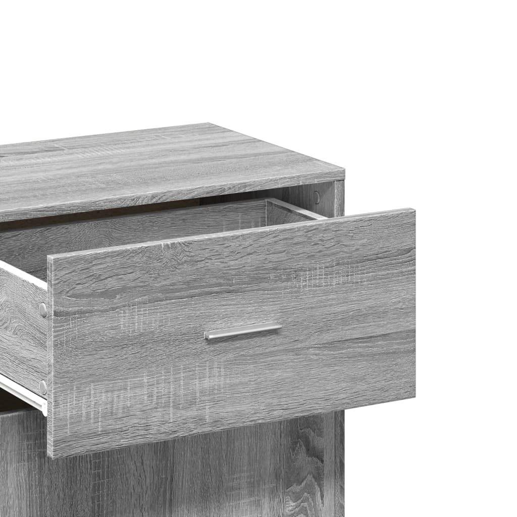 Side Cabinet Gray Sonoma 56.5x39x90 cm Wood Material