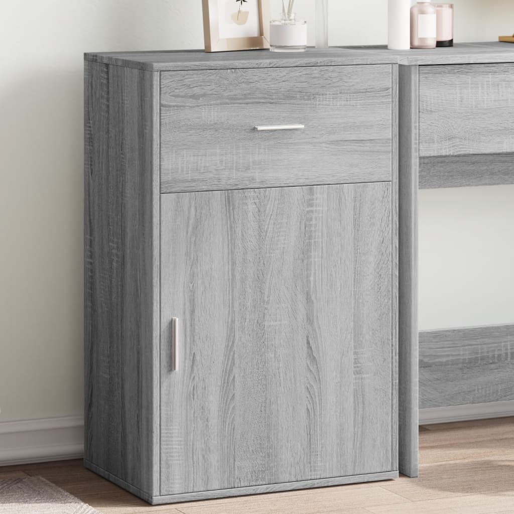 Side Cabinet Gray Sonoma 56.5x39x90 cm Wood Material