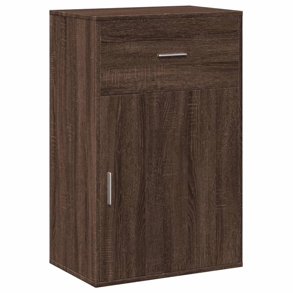 Side Cabinet Brown Oak Look 56.5x39x90 cm Wood Material