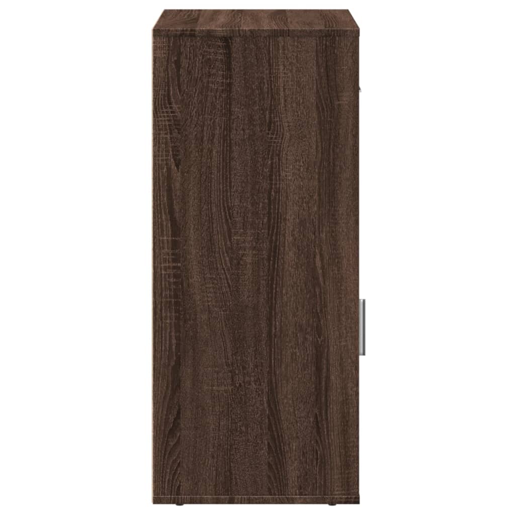 Side Cabinet Brown Oak Look 56.5x39x90 cm Wood Material