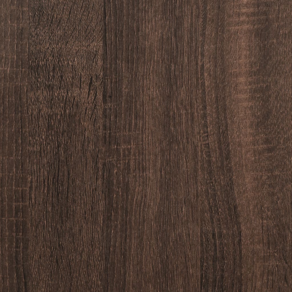 Side Cabinet Brown Oak Look 56.5x39x90 cm Wood Material