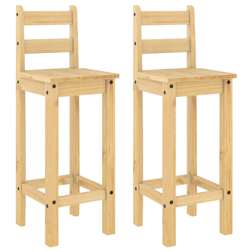 Bar stools 2 pcs. solid pine wood