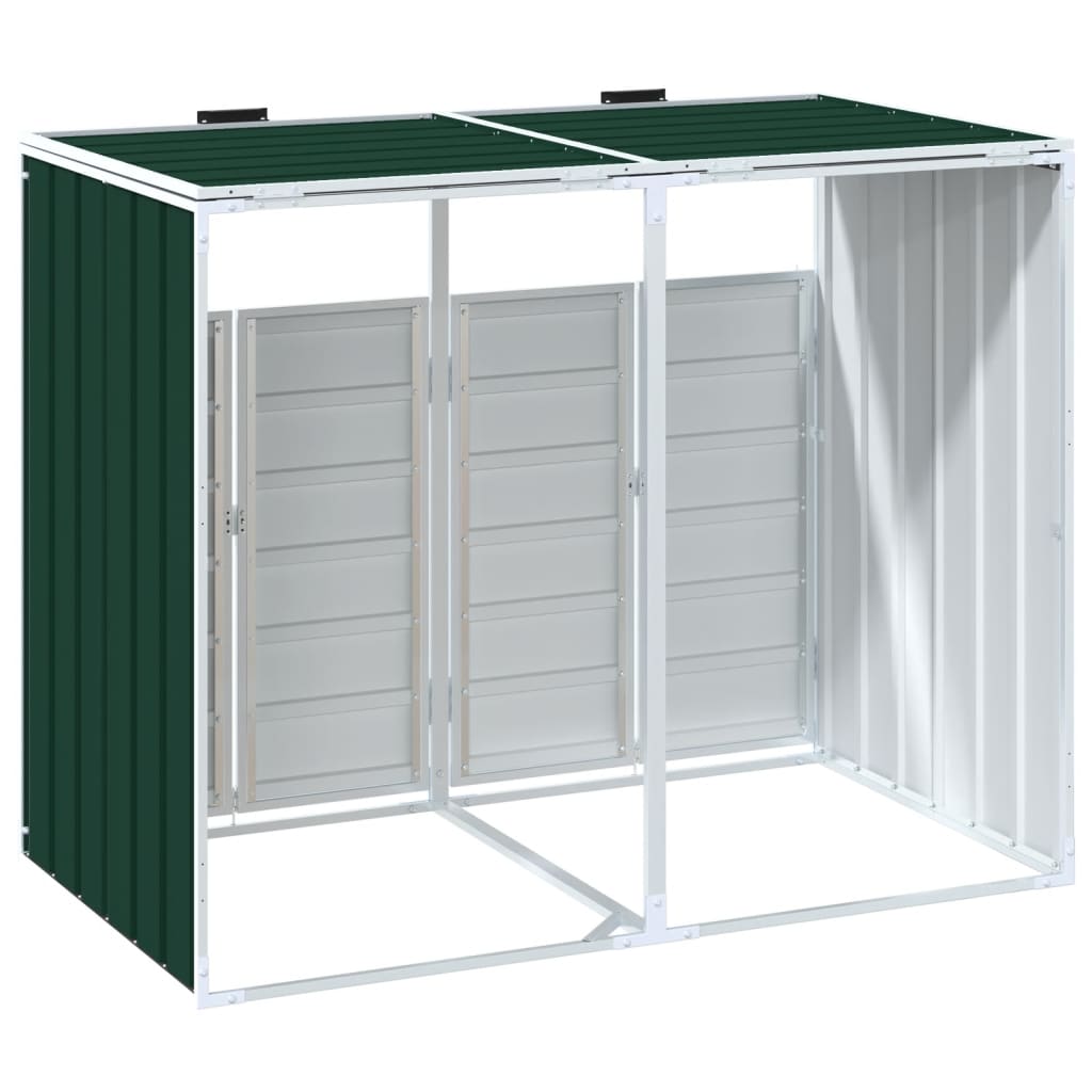 Garbage can box for 2 tons Green 144x81x113 cm Steel