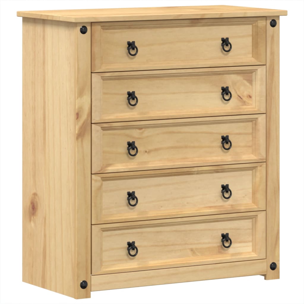 Chest of drawers Corona 80x40x89 cm solid pine wood