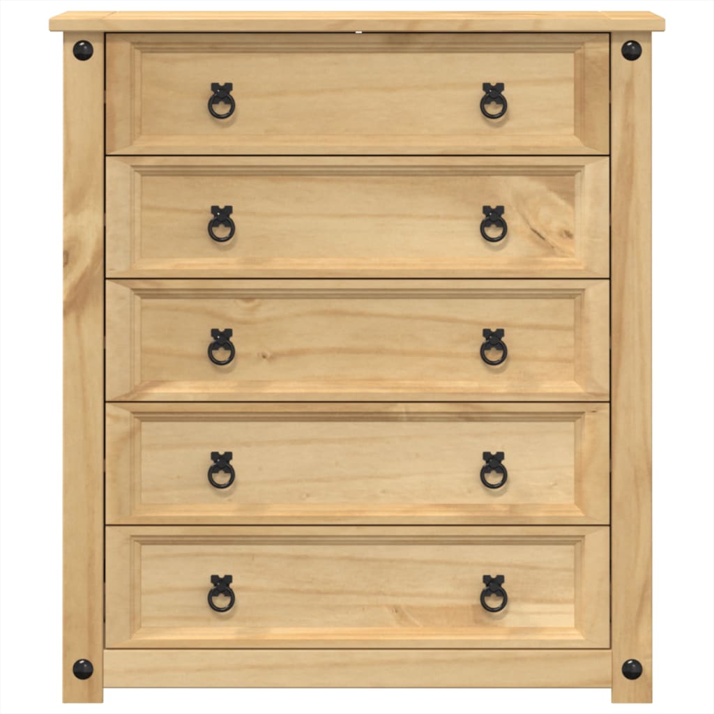 Chest of drawers Corona 80x40x89 cm solid pine wood