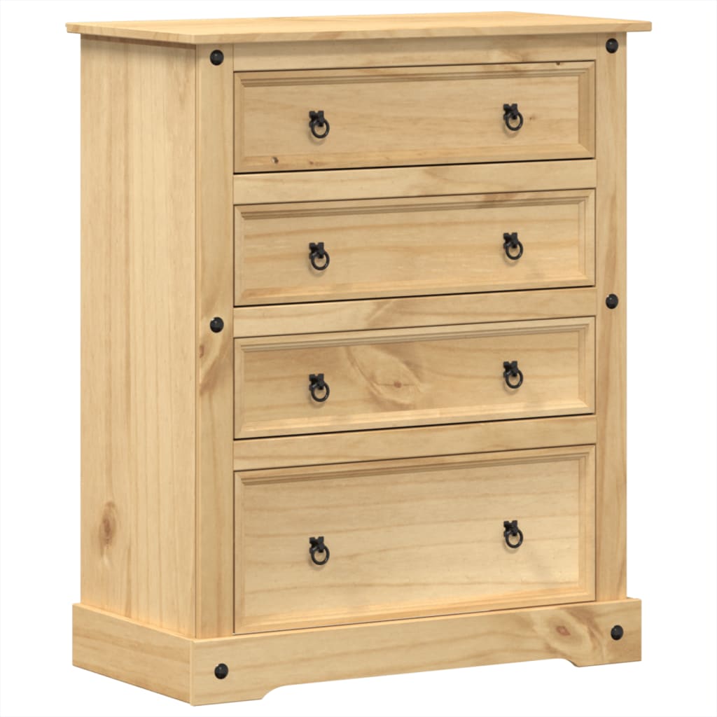 Chest of drawers Corona 92x48x120 cm solid pine wood