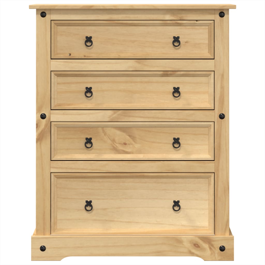 Chest of drawers Corona 92x48x120 cm solid pine wood