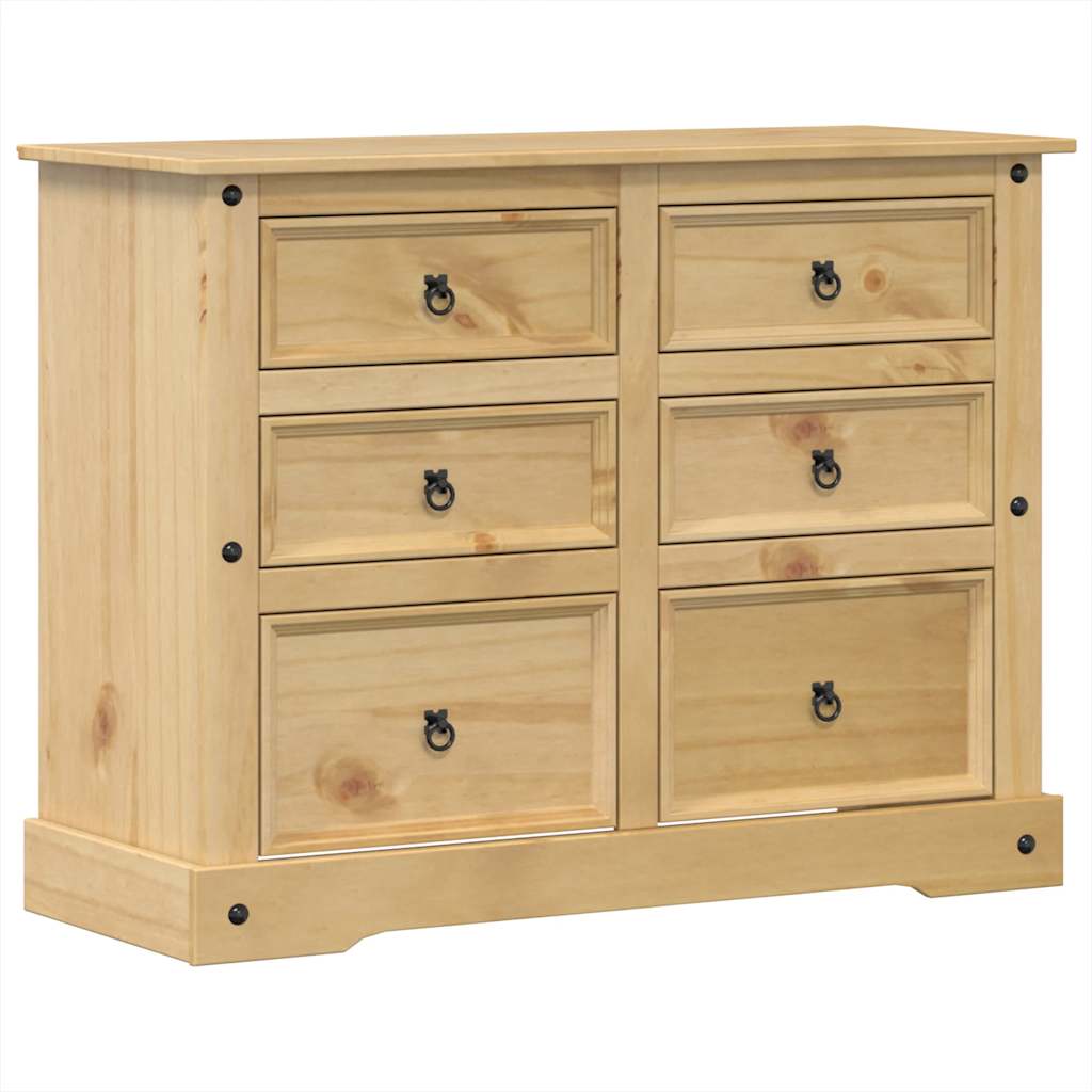 Corona chest of drawers 112x48x91 cm solid pine wood