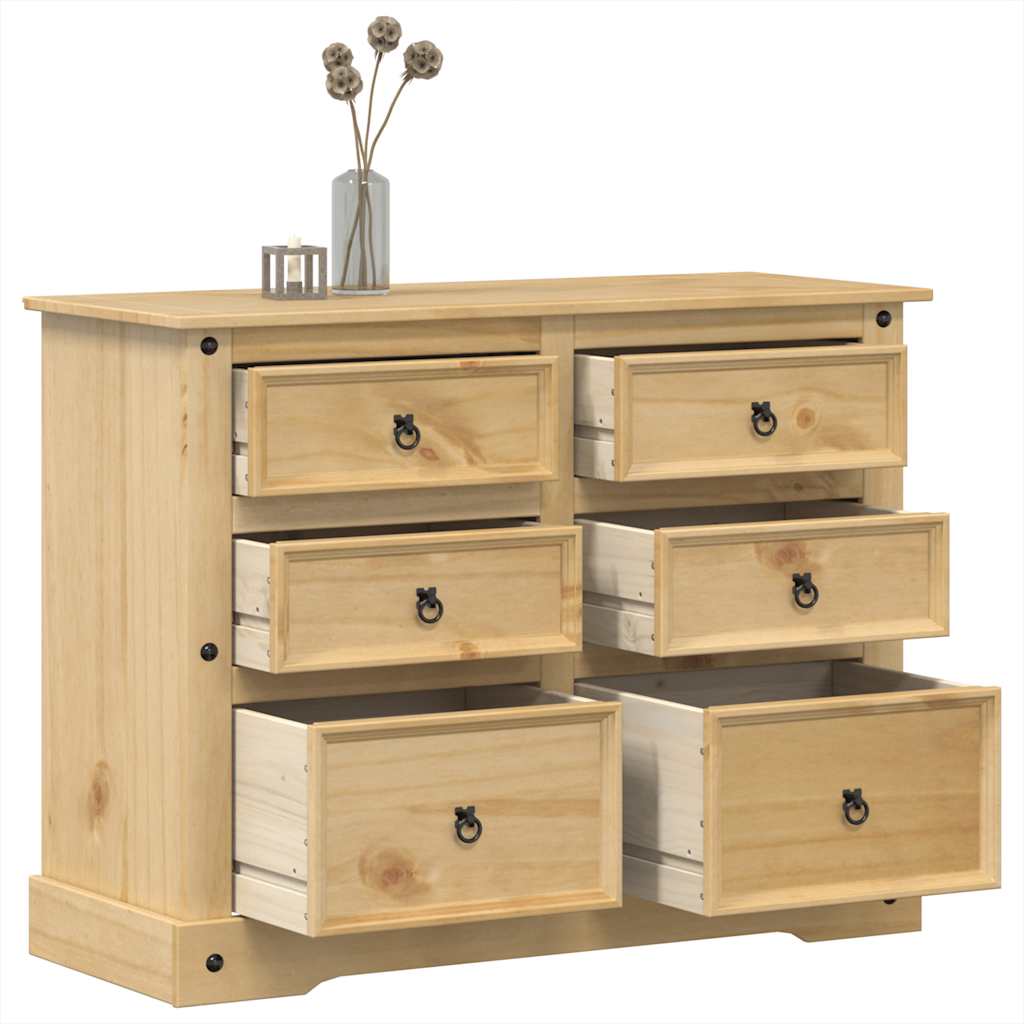 Corona chest of drawers 112x48x91 cm solid pine wood