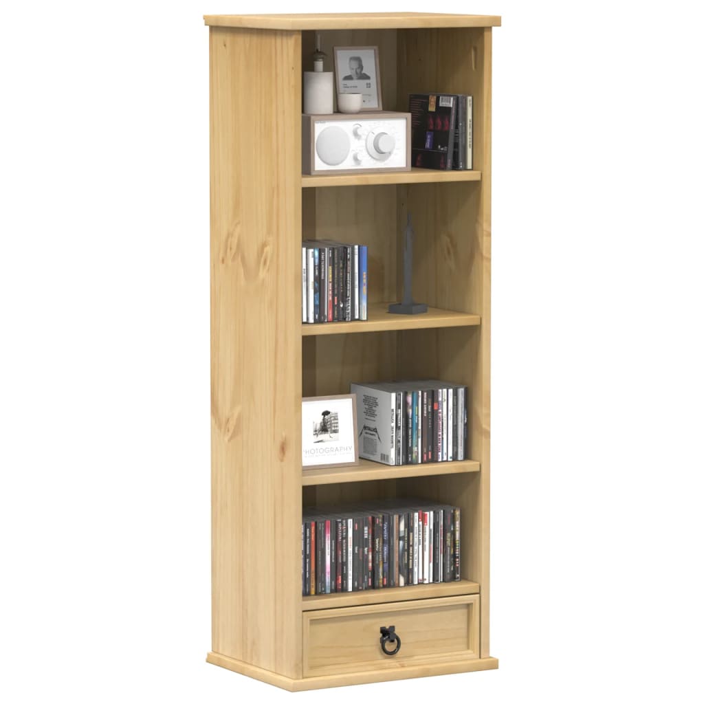 CD cabinet Corona 40x30x110 cm solid pine