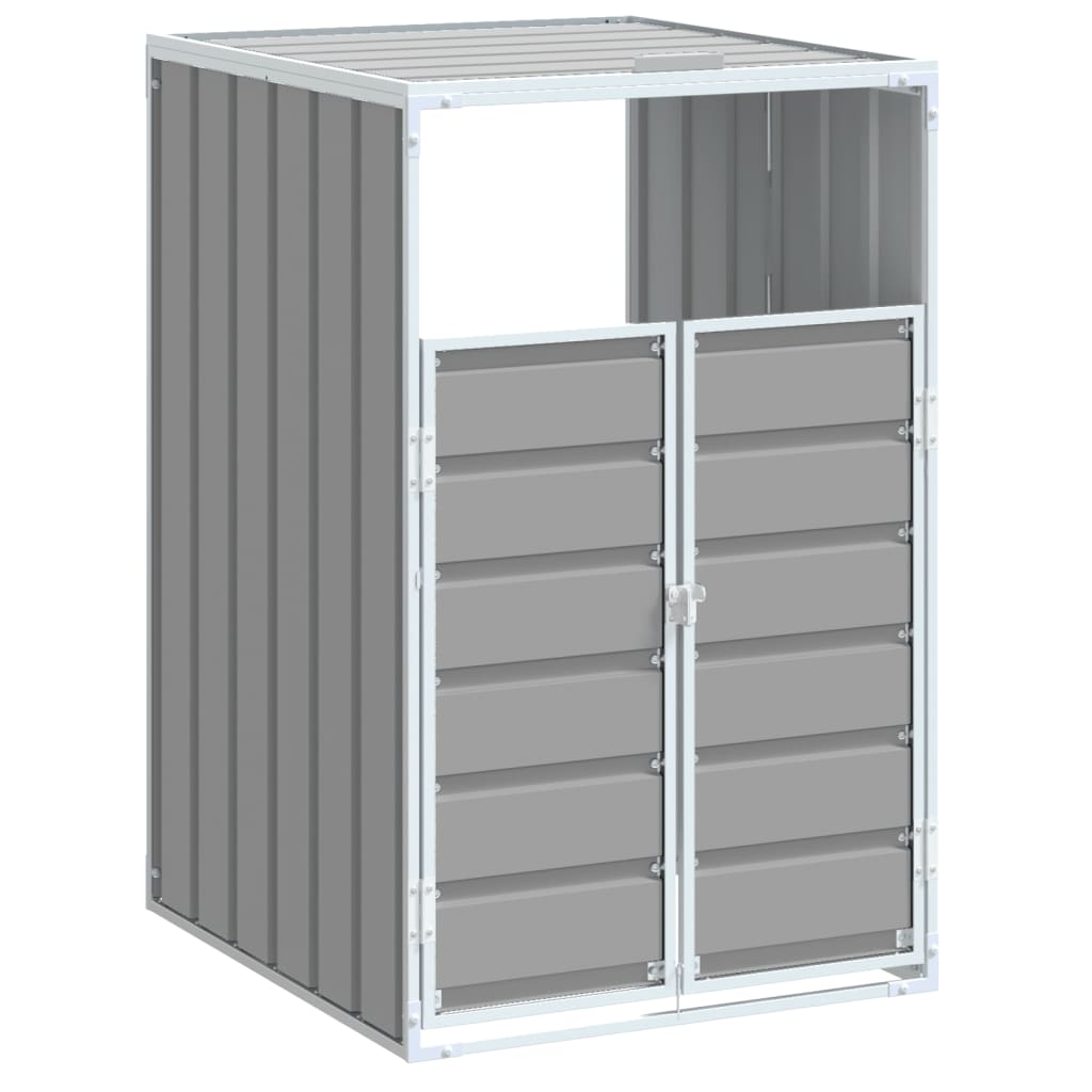 Garbage can box for 1 ton gray 72x81x115 cm steel