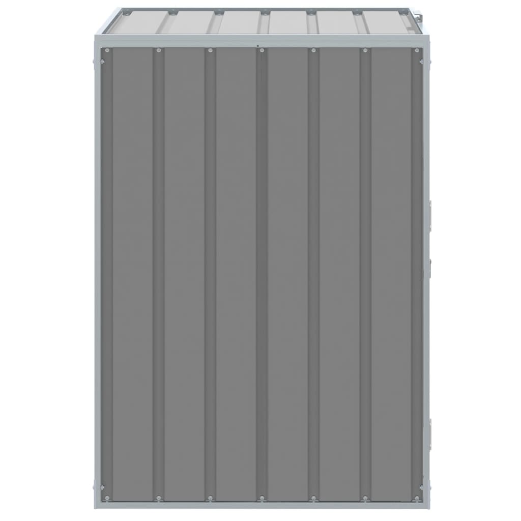 Garbage can box for 1 ton gray 72x81x115 cm steel