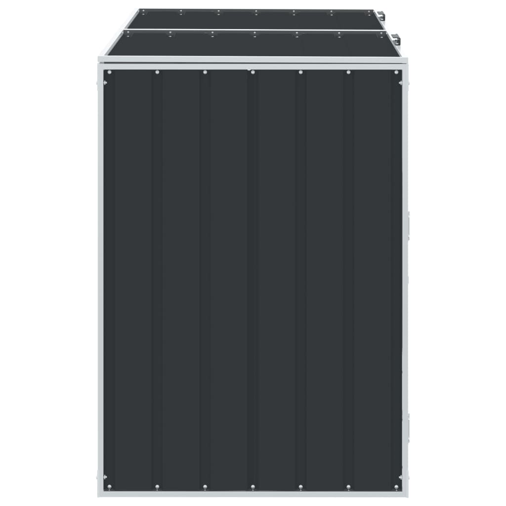 Garbage can box for 2 tons anthracite 144x81x113 cm steel