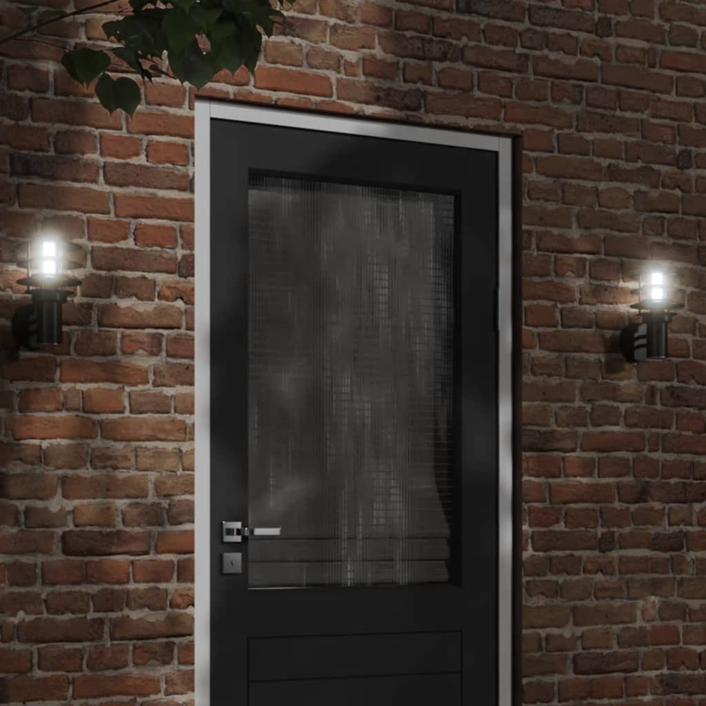 Outdoor Wall Light Black Stainless Steel