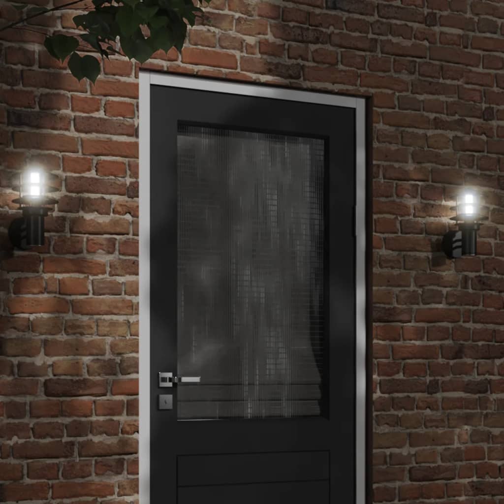 Outdoor Wall Lights 2 pcs. Black Stainless Steel