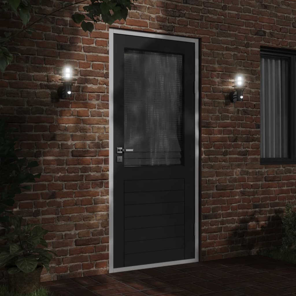 Outdoor Wall Light with Motion Detector Black Stainless Steel