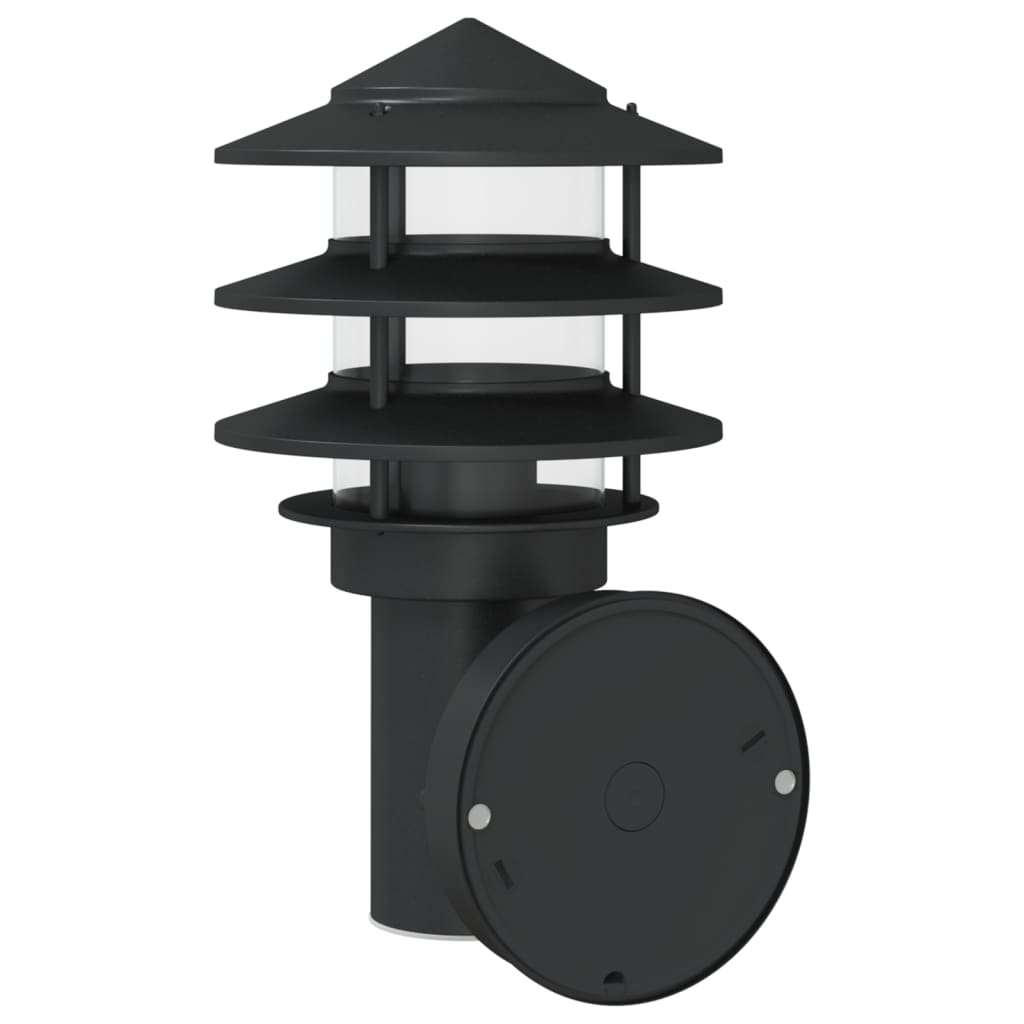 Outdoor wall lights with motion detector 2 pcs. Black stainless steel