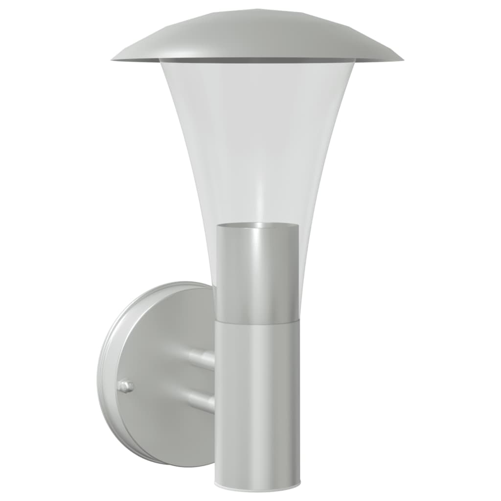 Outdoor Wall Light Silver Stainless Steel