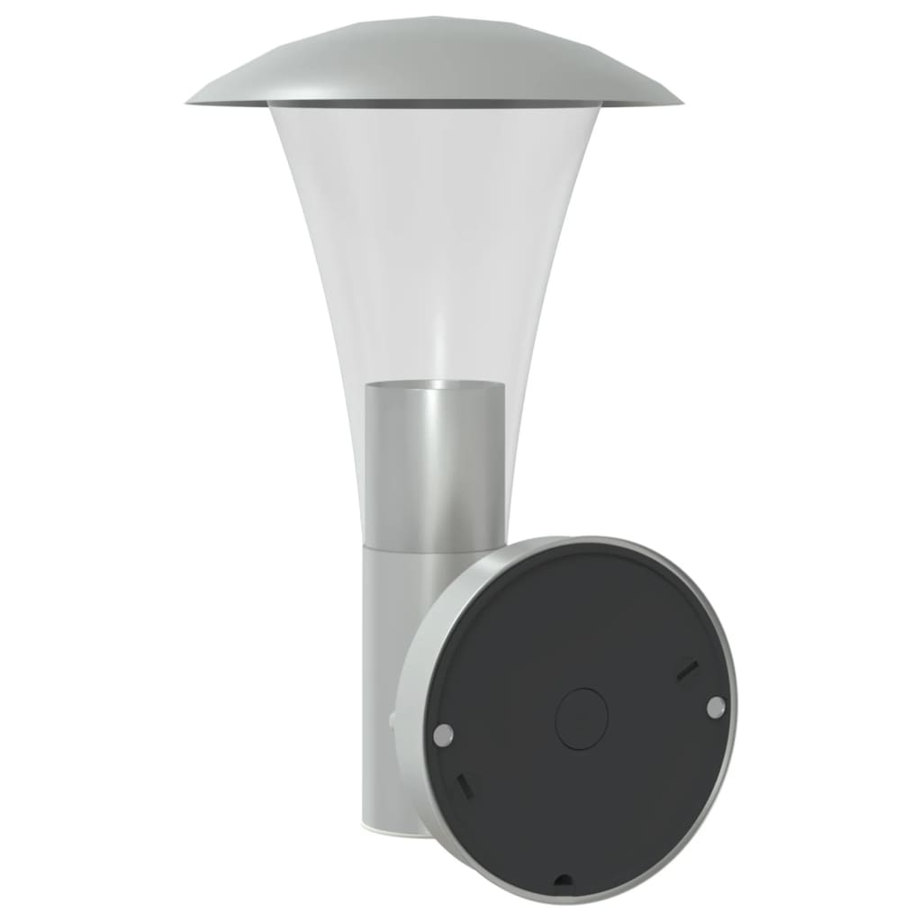 Outdoor wall lights with motion detector 2 pcs. Silver stainless steel