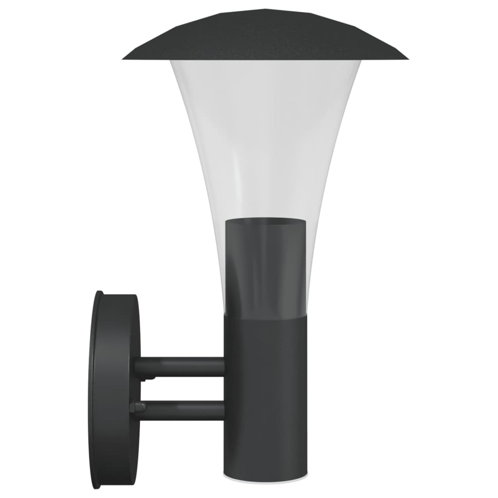 Outdoor Wall Light Black Stainless Steel