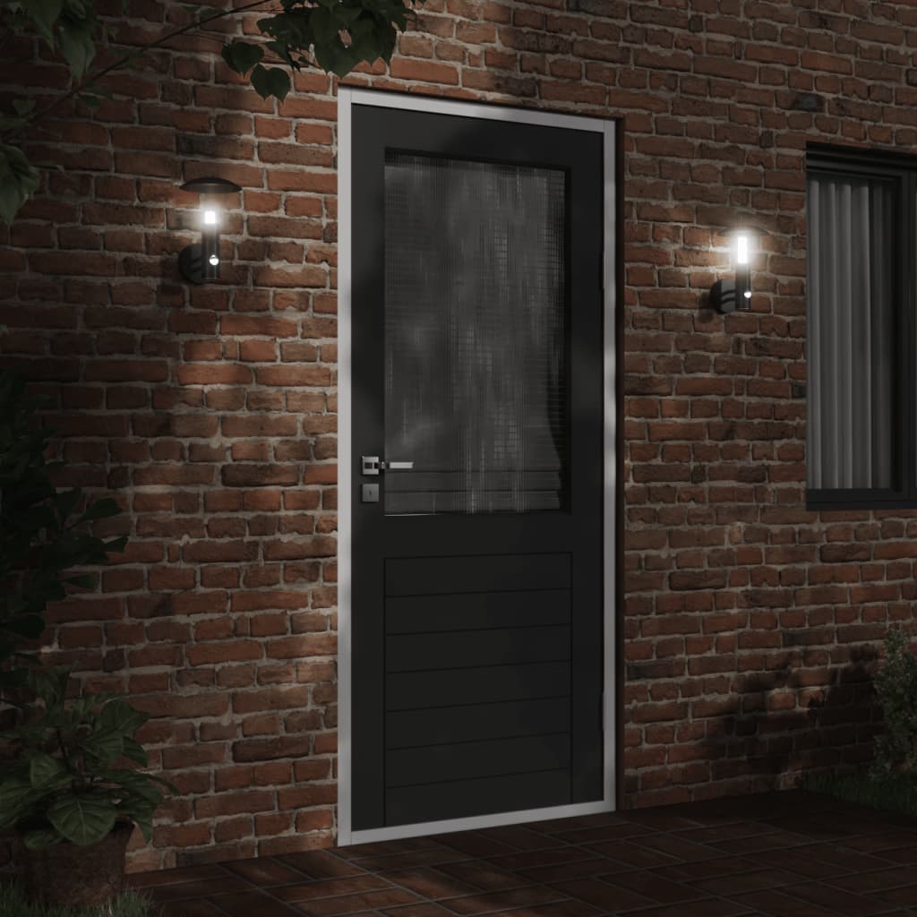 Outdoor Wall Light with Motion Detector Black Stainless Steel