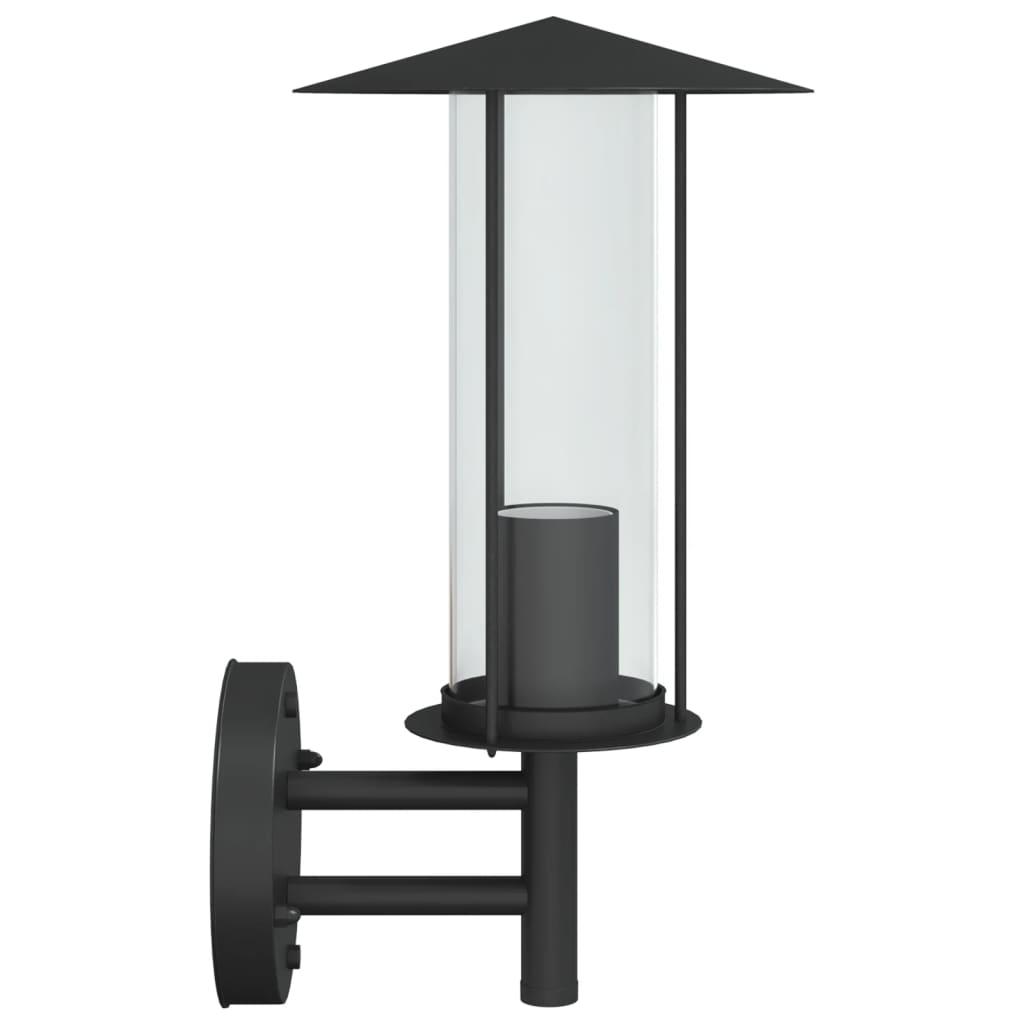 Outdoor Wall Light Black Stainless Steel