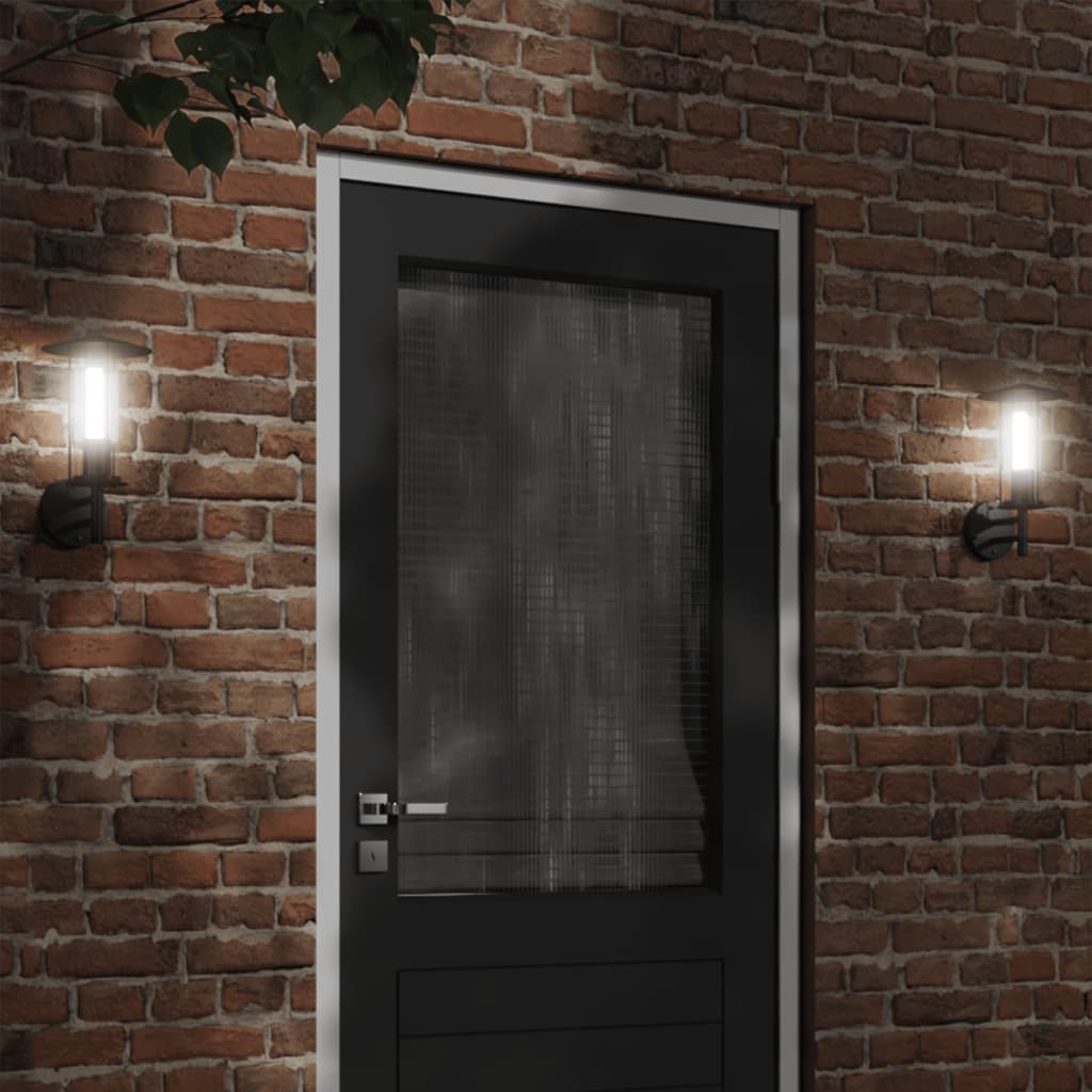 Outdoor Wall Light Black Stainless Steel