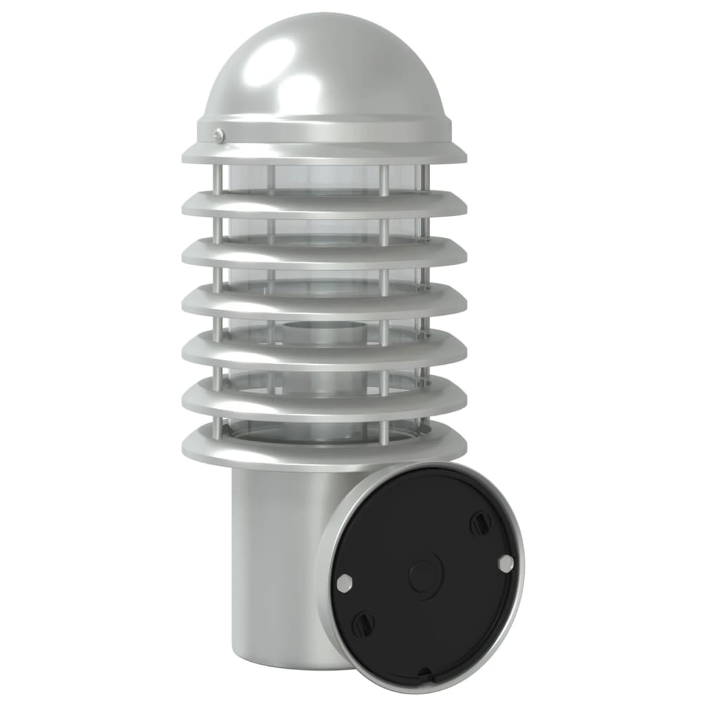 Outdoor Wall Light with Motion Detector Silver Stainless Steel