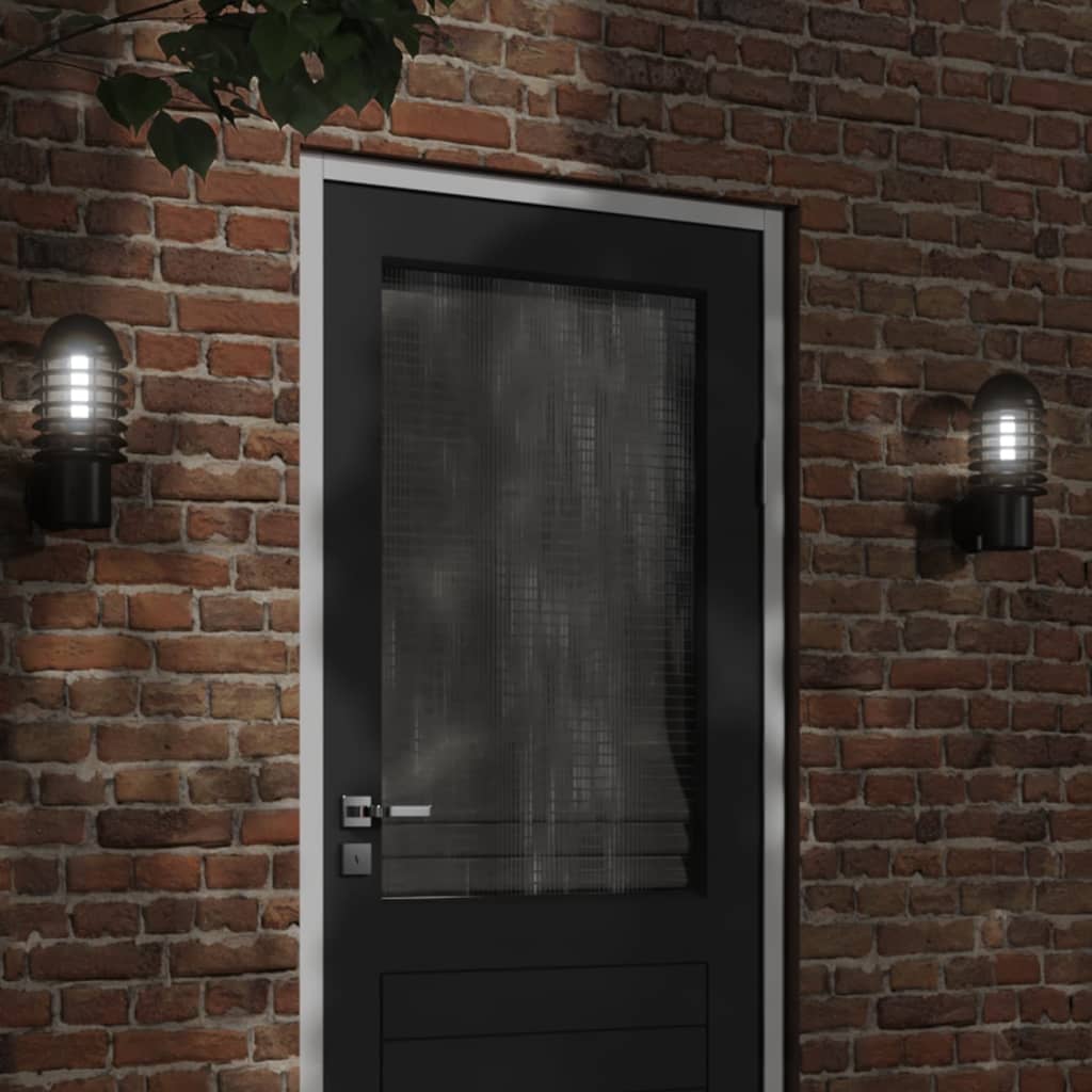 Outdoor Wall Lights 2 pcs. Black Stainless Steel