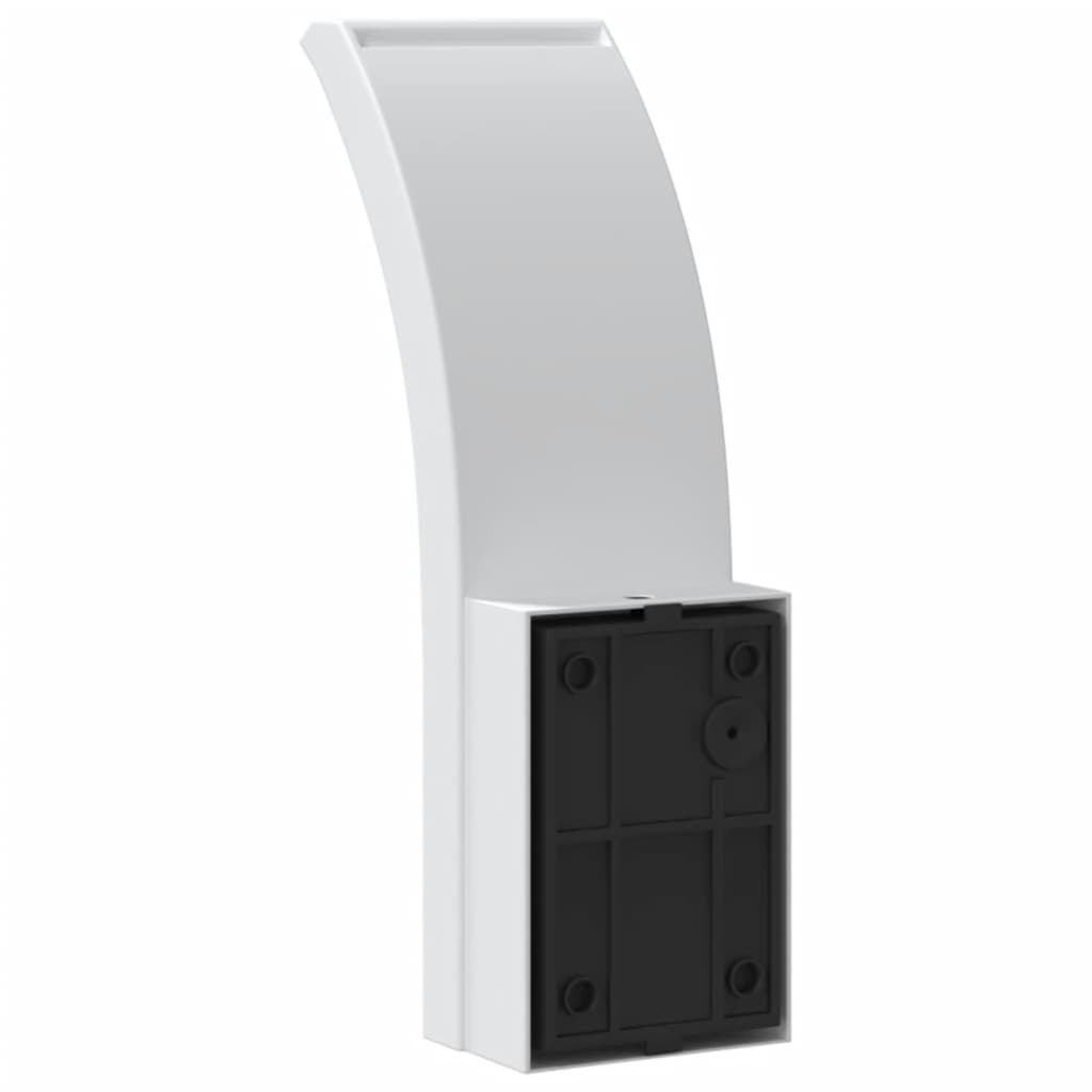 LED outdoor wall light with sensor white die-cast aluminum