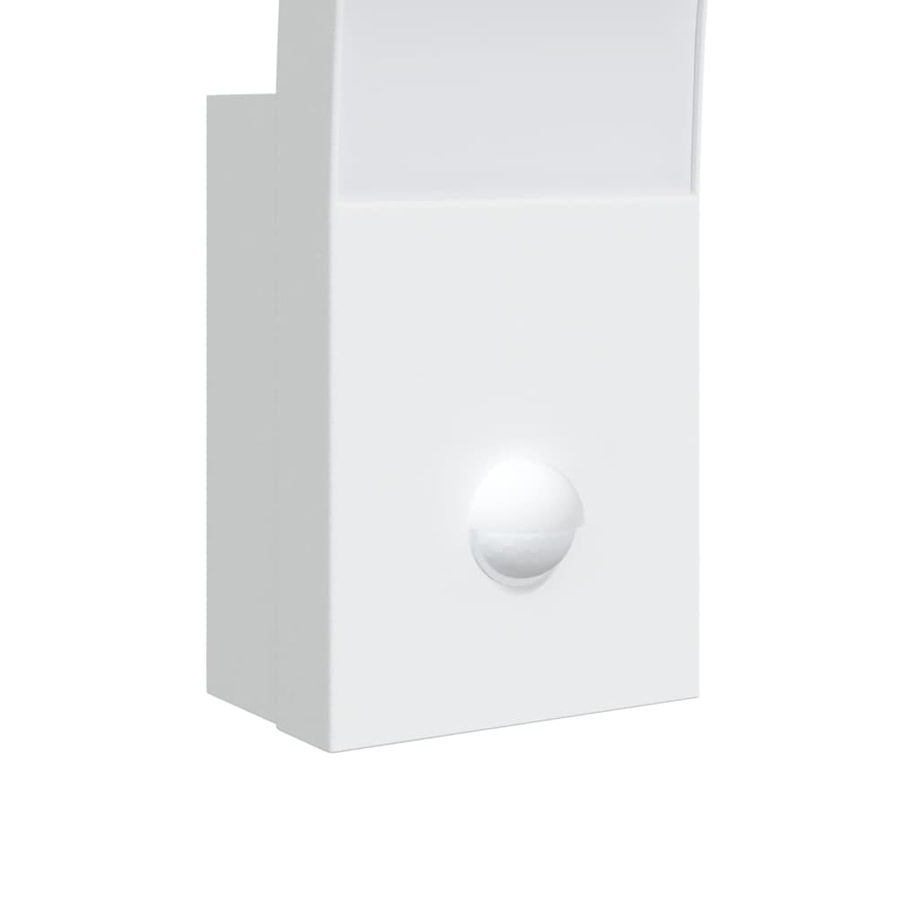 LED outdoor wall light with sensor white die-cast aluminum