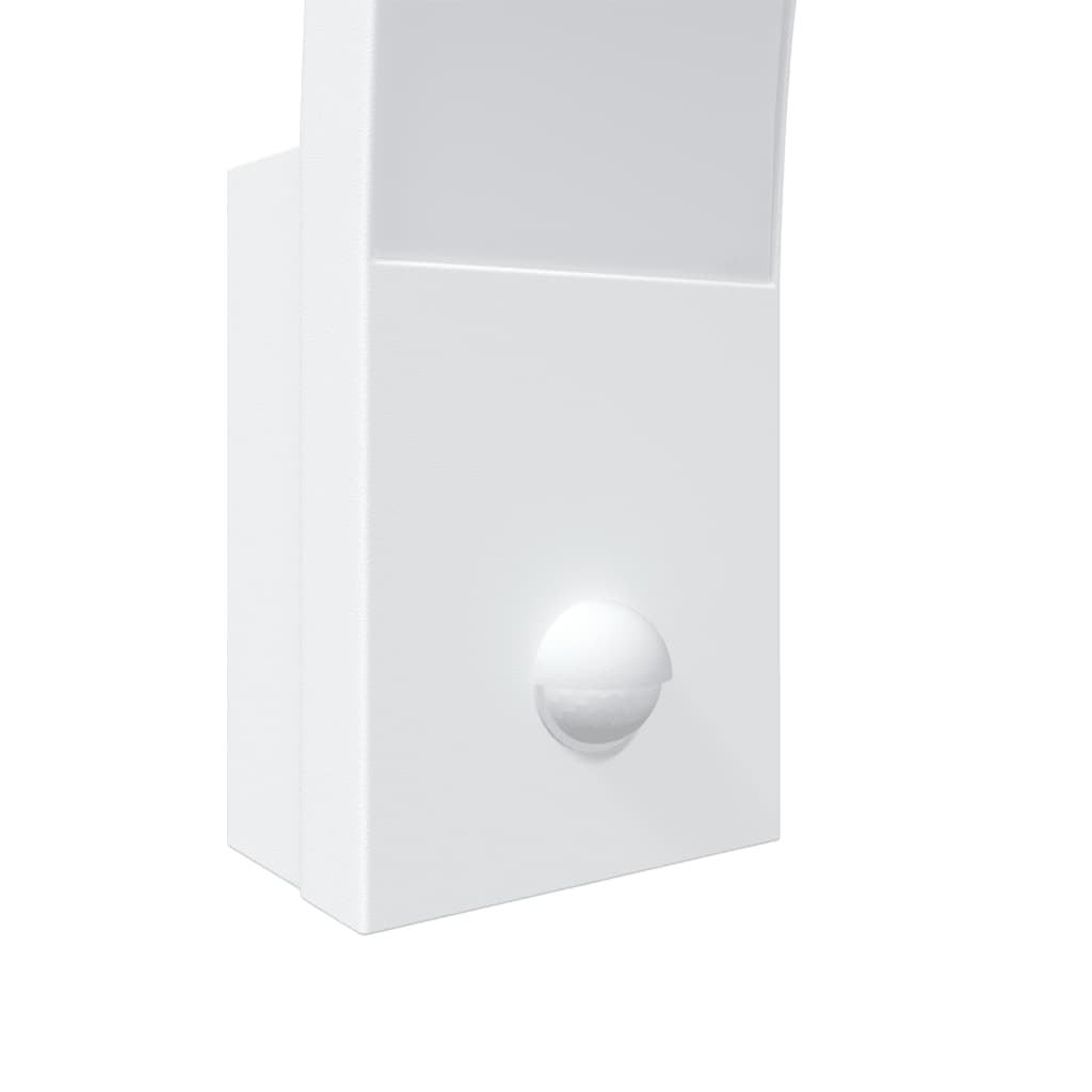 LED outdoor wall lights with sensor 2 pcs. White die-cast aluminum