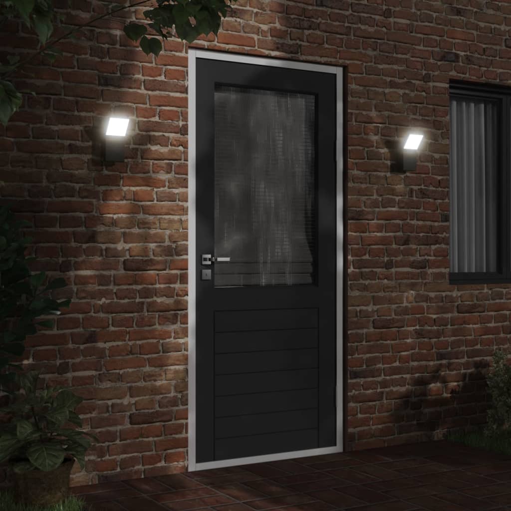 LED outdoor wall light black die-cast aluminum