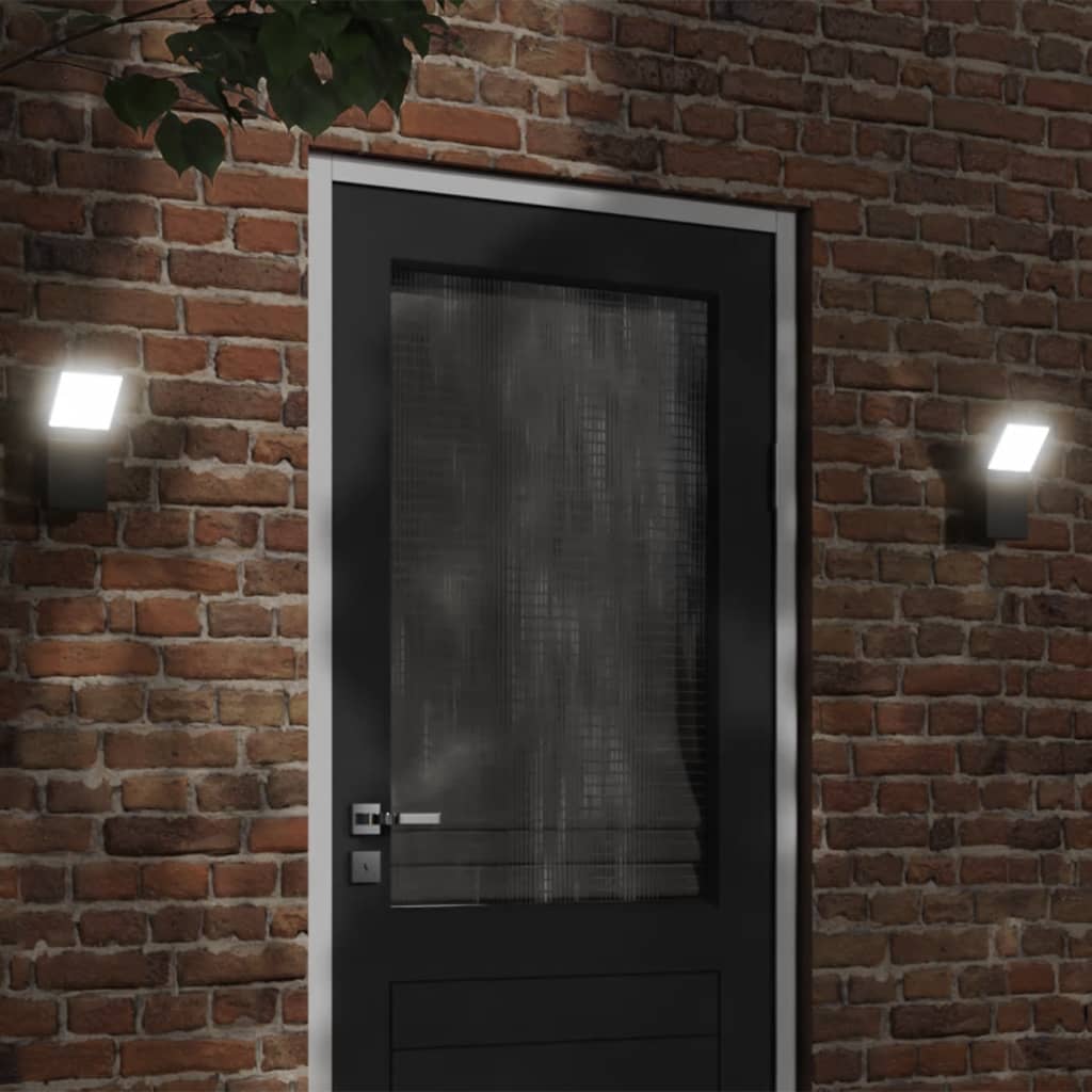 LED outdoor wall light black die-cast aluminum