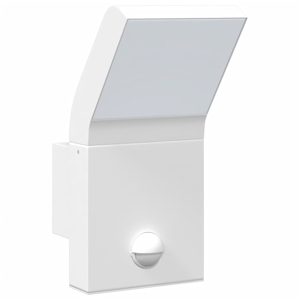 LED outdoor wall lights with sensor 2 pcs. White die-cast aluminum