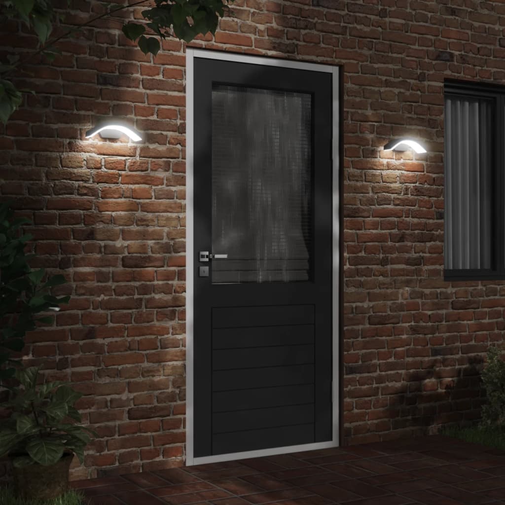 LED outdoor wall lights 2 pcs. Black die-cast aluminum