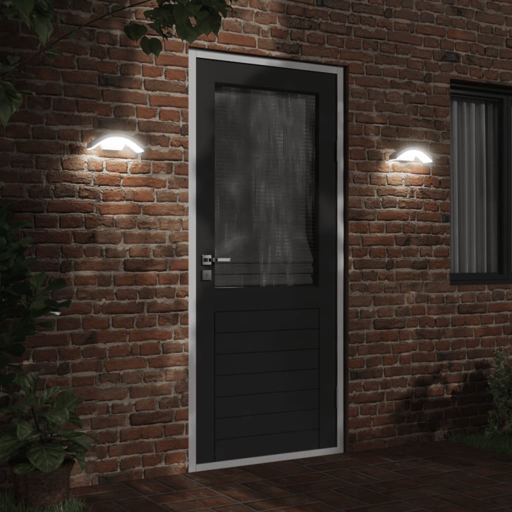 LED outdoor wall light with sensor white die-cast aluminum