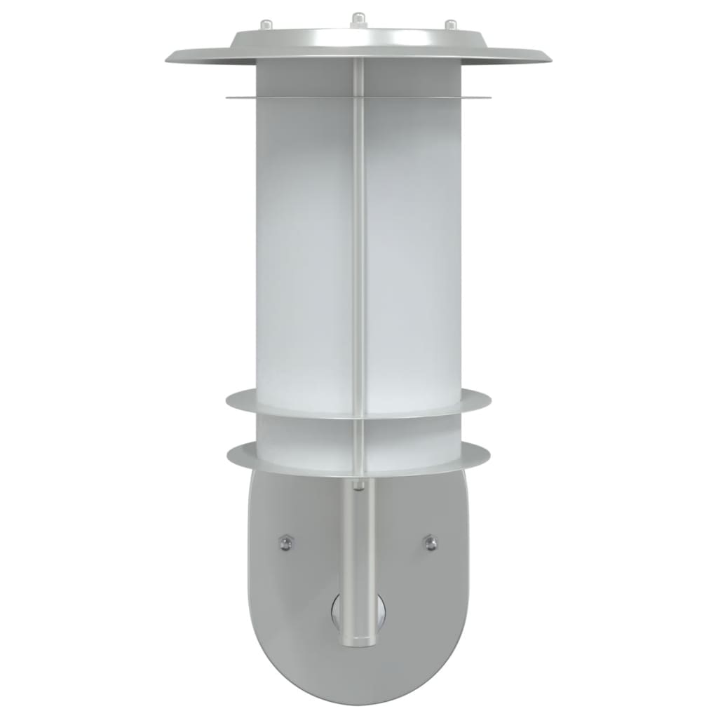 Outdoor Wall Light with Motion Detector Silver Stainless Steel