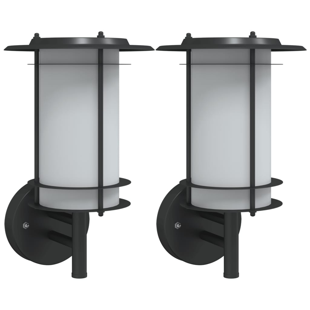 Outdoor Wall Lights 2 pcs. Black Stainless Steel