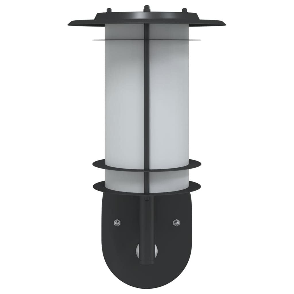 Outdoor Wall Light with Motion Detector Black Stainless Steel