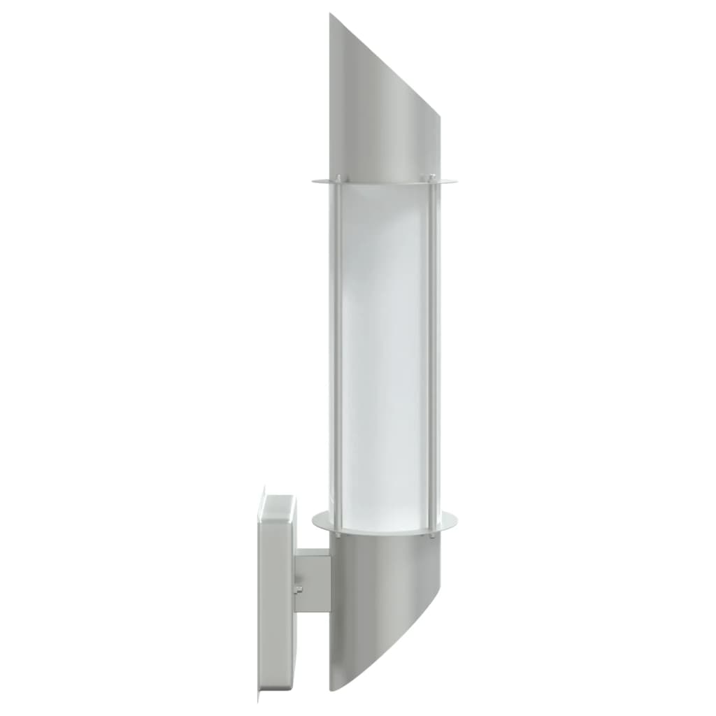 Outdoor Wall Light Silver Stainless Steel