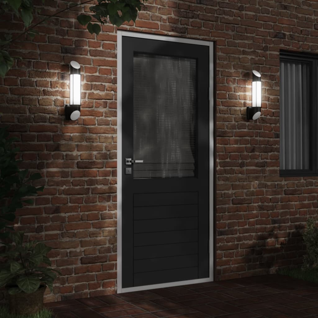 Outdoor Wall Light Black Stainless Steel