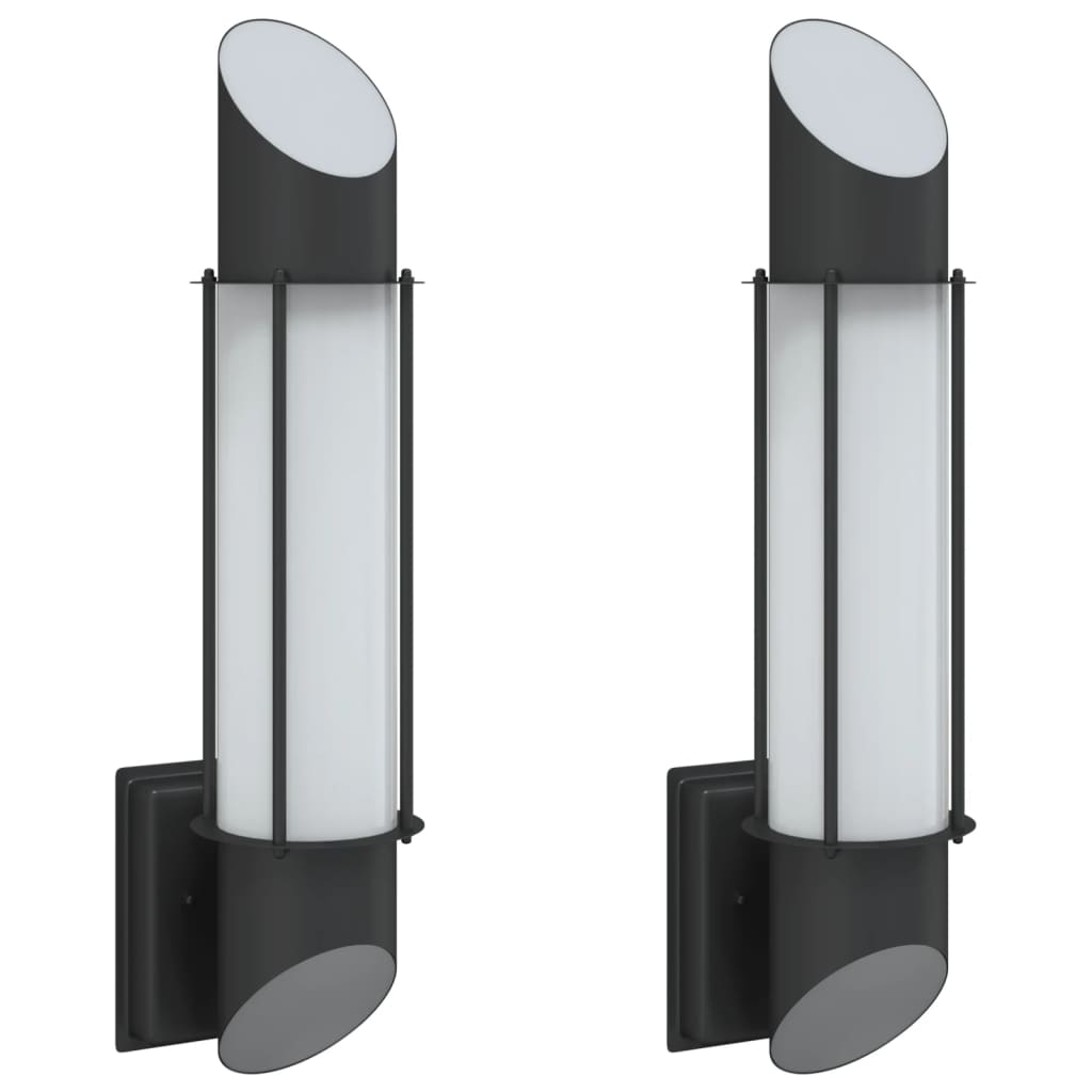 Outdoor Wall Lights 2 pcs. Black Stainless Steel