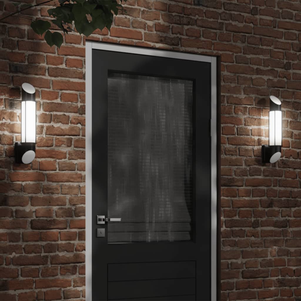 Outdoor Wall Lights 2 pcs. Black Stainless Steel