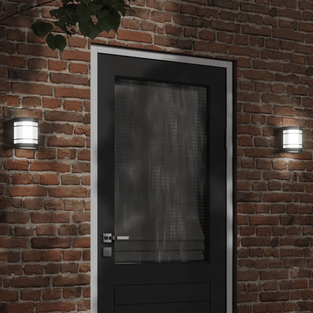 Outdoor Wall Lights 2 pcs. Black Stainless Steel