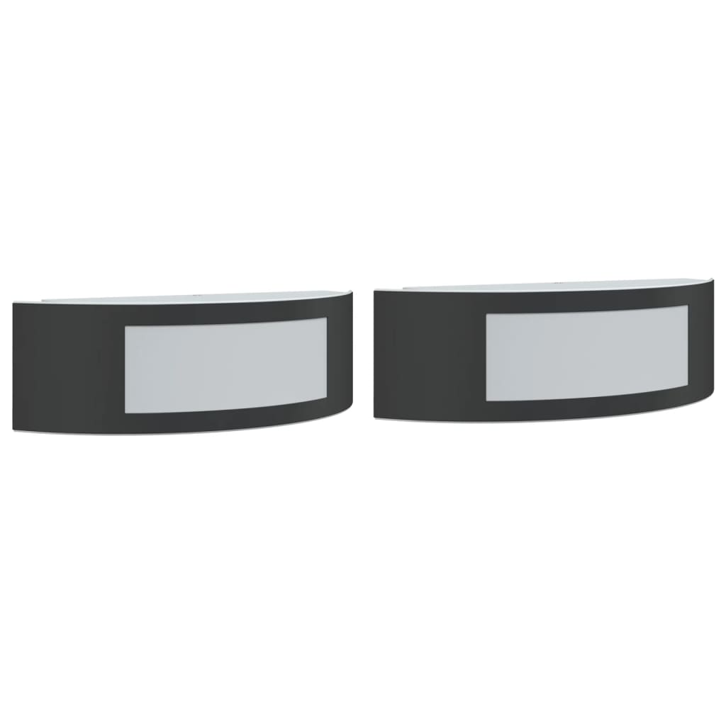 Outdoor Wall Lights 2 pcs. Black Stainless Steel