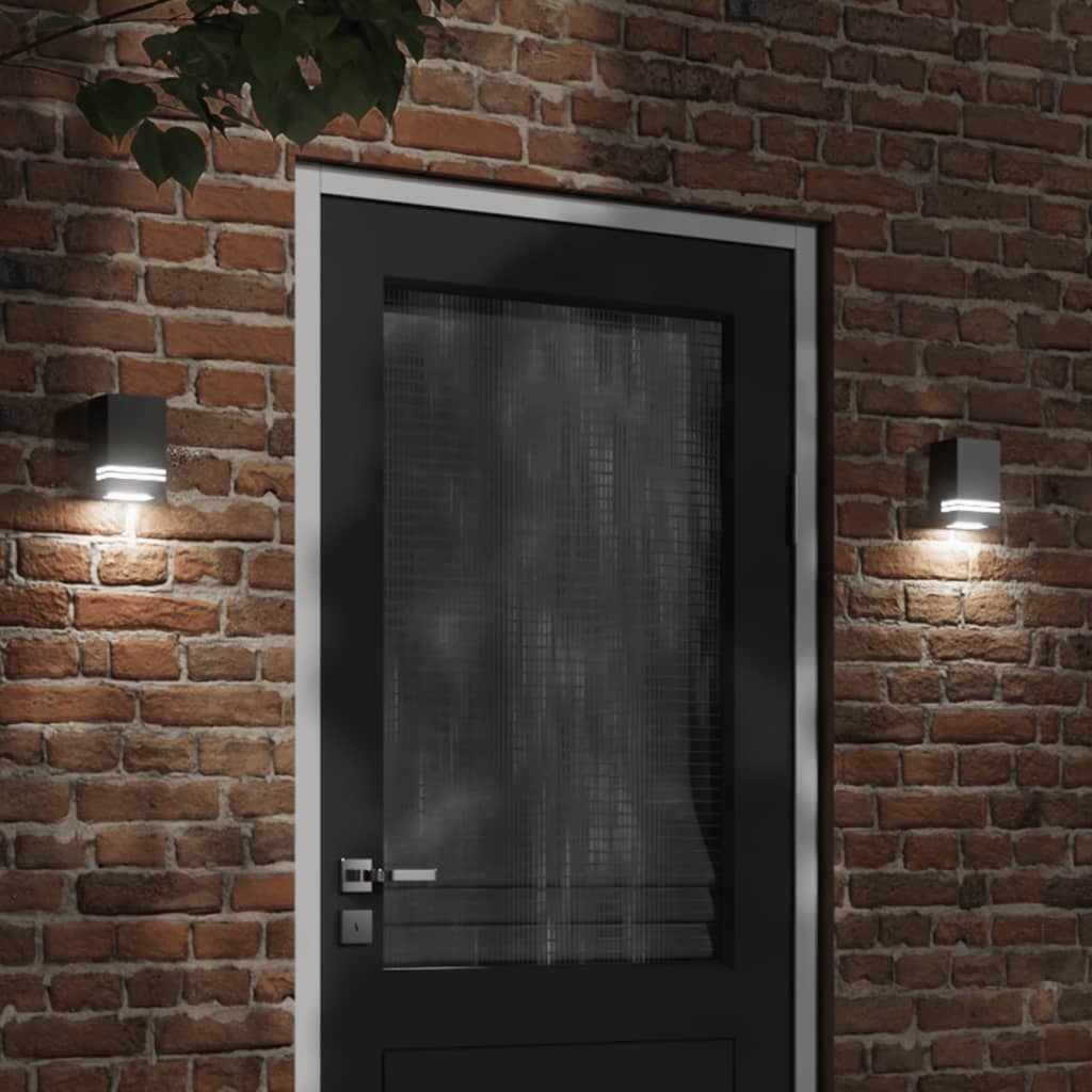 Outdoor Wall Light Black Stainless Steel