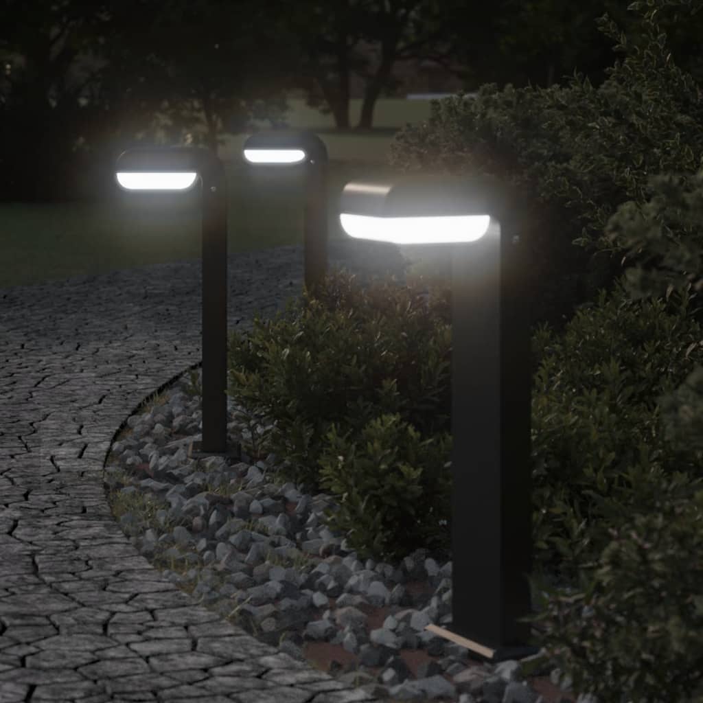 Path lights 3 pcs. Black 50 cm die-cast aluminum