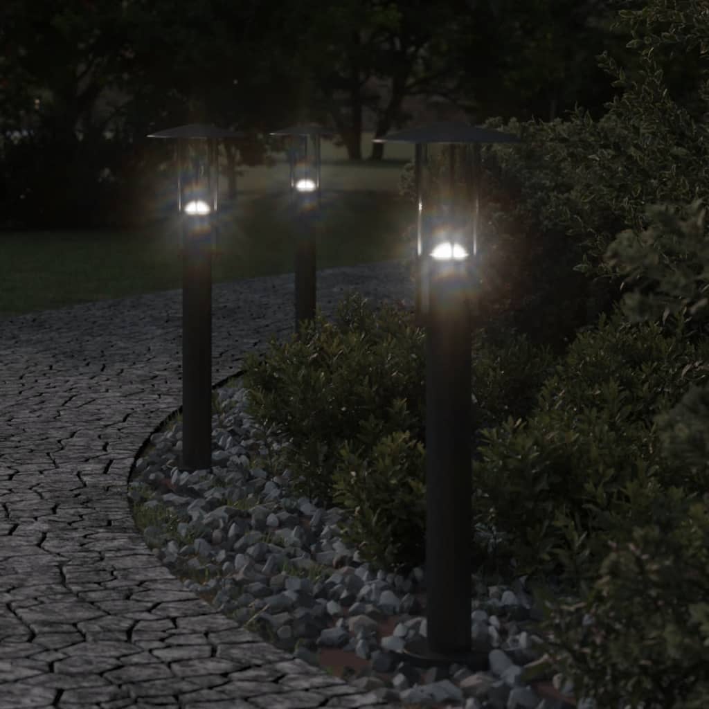 Path Lights 3 pcs. Black 60 cm Stainless Steel