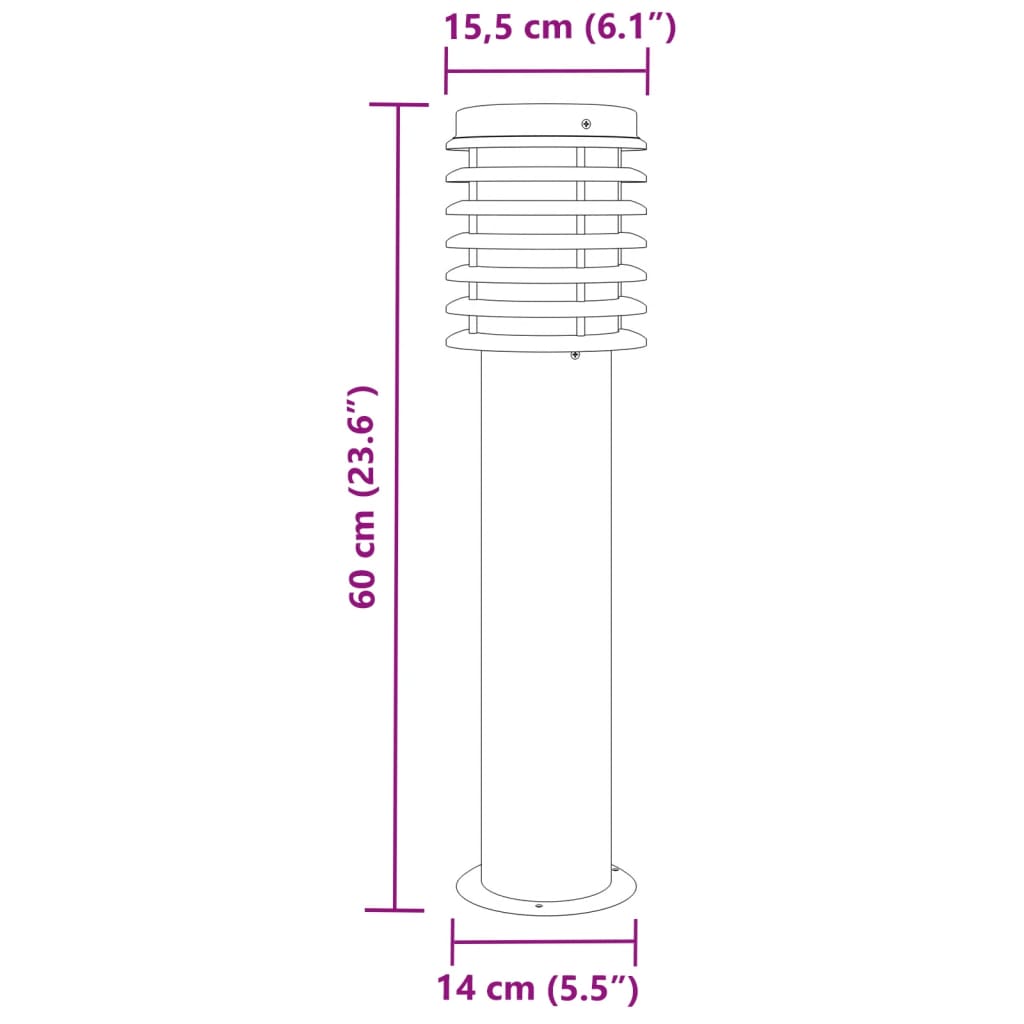 Path Light Silver 60 cm Stainless Steel